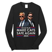 Donald Trump Make Cats Safe Again 2024 Debate Funny Long Sleeve Shirt