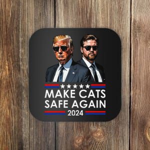 Donald Trump Make Cats Safe Again 2024 Debate Funny Coaster