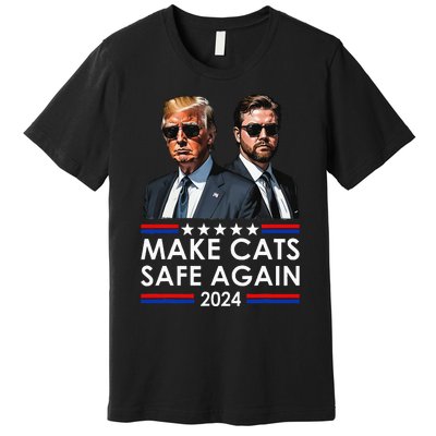 Donald Trump Make Cats Safe Again 2024 Debate Funny Premium T-Shirt