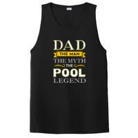 Dad The Man The Myth The Pool Legend Dad Billiards Gift For Father's Day PosiCharge Competitor Tank