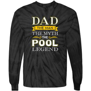 Dad The Man The Myth The Pool Legend Dad Billiards Gift For Father's Day Tie-Dye Long Sleeve Shirt