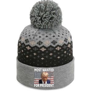 Donald Trump Most Wanted For President 2024 Pro Mugshot The Baniff Cuffed Pom Beanie