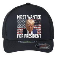 Donald Trump Most Wanted For President 2024 Pro Mugshot Flexfit Unipanel Trucker Cap