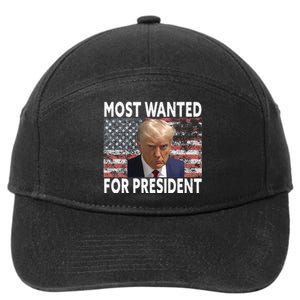 Donald Trump Most Wanted For President 2024 Pro Mugshot 7-Panel Snapback Hat