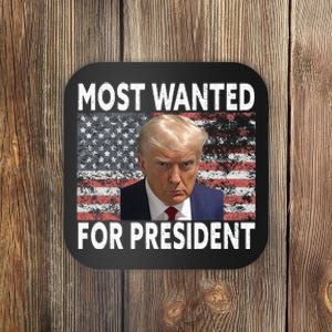 Donald Trump Most Wanted For President 2024 Pro Mugshot Coaster