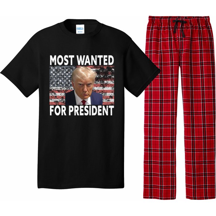 Donald Trump Most Wanted For President 2024 Pro Mugshot Pajama Set