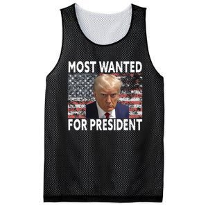 Donald Trump Most Wanted For President 2024 Pro Mugshot Mesh Reversible Basketball Jersey Tank