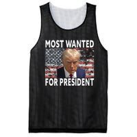 Donald Trump Most Wanted For President 2024 Pro Mugshot Mesh Reversible Basketball Jersey Tank