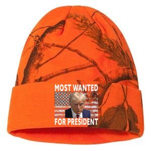 Donald Trump Most Wanted For President 2024 Pro Mugshot Kati Licensed 12" Camo Beanie