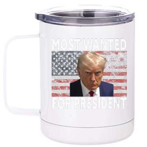 Donald Trump Most Wanted For President 2024 Pro Mugshot 12 oz Stainless Steel Tumbler Cup