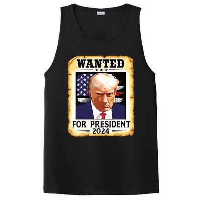 Donald Trump Mug Shot Wanted For Us President 2024 PosiCharge Competitor Tank