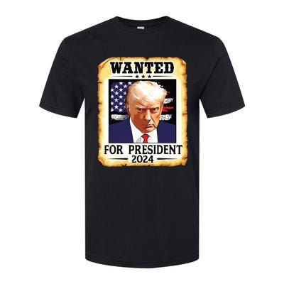 Donald Trump Mug Shot Wanted For Us President 2024 Softstyle® CVC T-Shirt