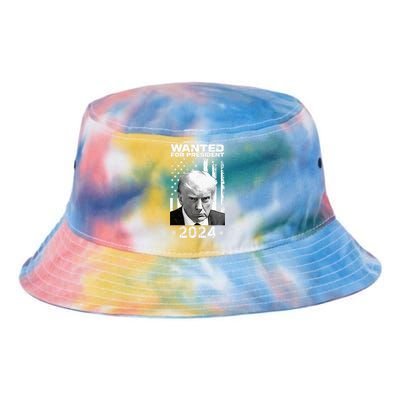 Donald Trump Mug Shot Wanted For U.S. President 2024 Tie Dye Newport Bucket Hat