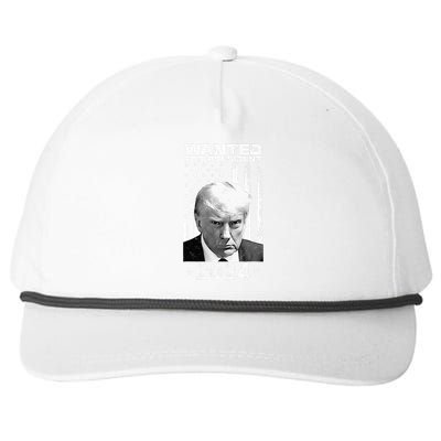 Donald Trump Mug Shot Wanted For U.S. President 2024 Snapback Five-Panel Rope Hat