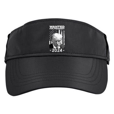 Donald Trump Mug Shot Wanted For U.S. President 2024 Adult Drive Performance Visor