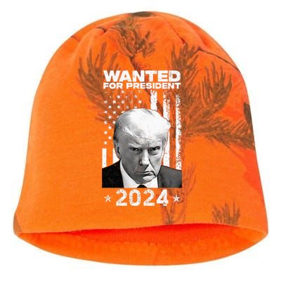 Donald Trump Mug Shot Wanted For U.S. President 2024 Kati - Camo Knit Beanie