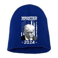 Donald Trump Mug Shot Wanted For U.S. President 2024 Short Acrylic Beanie