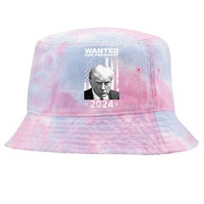 Donald Trump Mug Shot Wanted For U.S. President 2024 Tie-Dyed Bucket Hat