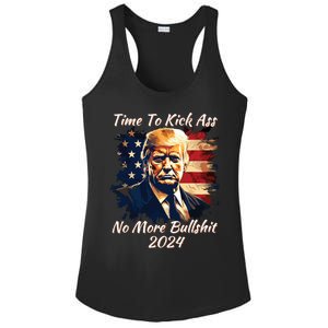 Donald Trump My President 2024 America Mug Shot Flag Funny Ladies PosiCharge Competitor Racerback Tank