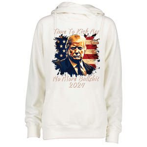 Donald Trump My President 2024 America Mug Shot Flag Funny Womens Funnel Neck Pullover Hood