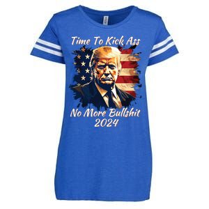 Donald Trump My President 2024 America Mug Shot Flag Funny Enza Ladies Jersey Football T-Shirt