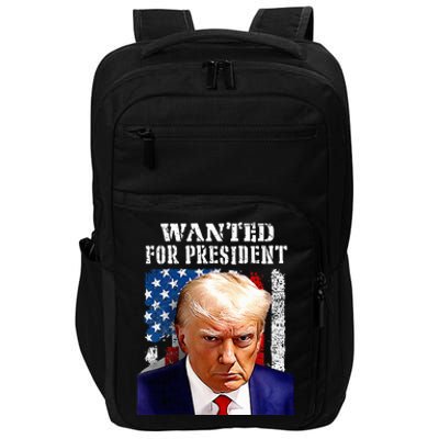 Donald Trump Mug Shot Wanted For U.S. President 2024 (1) Impact Tech Backpack