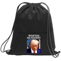 Donald Trump Mug Shot Wanted For U.S. President 2024 (1) Sweatshirt Cinch Pack Bag