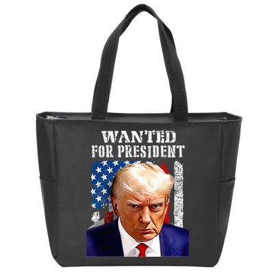 Donald Trump Mug Shot Wanted For U.S. President 2024 (1) Zip Tote Bag