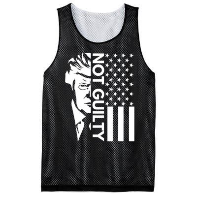 Donald Trump Mugshot 2024 Not Guilty Supporter Usa Flag Mesh Reversible Basketball Jersey Tank