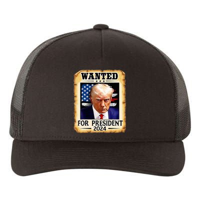 Donald Trump Mug Shot Wanted For U.S. President 2024 Yupoong Adult 5-Panel Trucker Hat