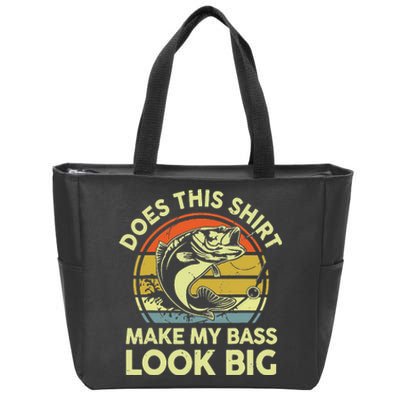 Does This Make My Bass Look Big Funny Fishing Zip Tote Bag