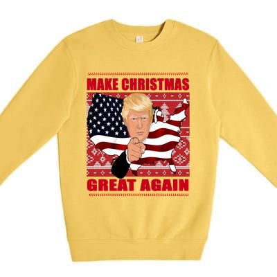 Donald Trump Make Christmas Great Again Cute Gift Premium Crewneck Sweatshirt