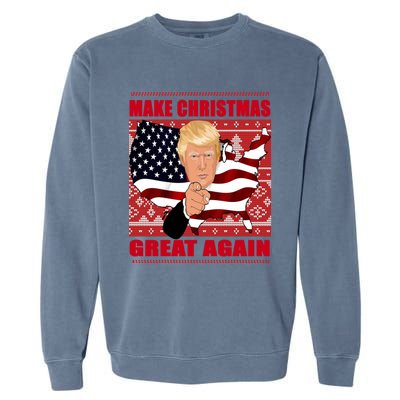 Donald Trump Make Christmas Great Again Cute Gift Garment-Dyed Sweatshirt