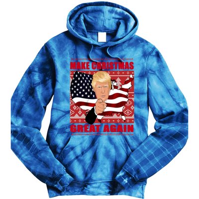 Donald Trump Make Christmas Great Again Cute Gift Tie Dye Hoodie