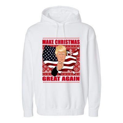 Donald Trump Make Christmas Great Again Cute Gift Garment-Dyed Fleece Hoodie