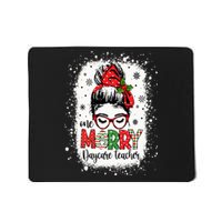 Daycare Teacher Messy Bun Preschool Teacher Christmas Mousepad