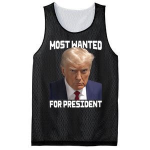 Donald Trump Most Wanted For President 2024 For America Mesh Reversible Basketball Jersey Tank