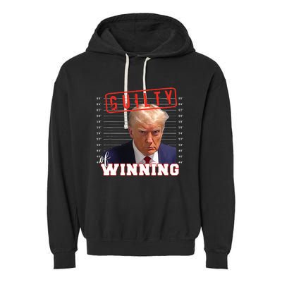 Donald Trump Mug Shot Guilty Of Winning Funny 2024 Election Garment-Dyed Fleece Hoodie