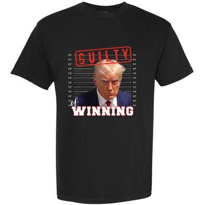 Donald Trump Mug Shot Guilty Of Winning Funny 2024 Election Garment-Dyed Heavyweight T-Shirt