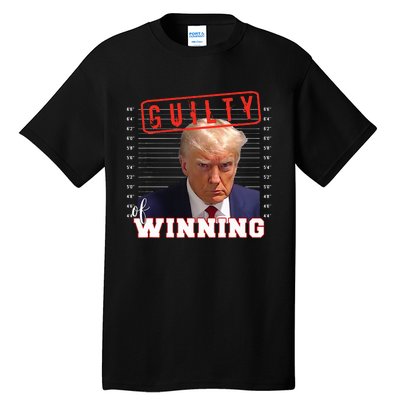 Donald Trump Mug Shot Guilty Of Winning Funny 2024 Election Tall T-Shirt