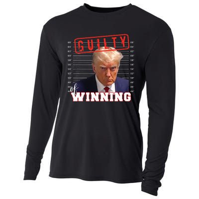 Donald Trump Mug Shot Guilty Of Winning Funny 2024 Election Cooling Performance Long Sleeve Crew