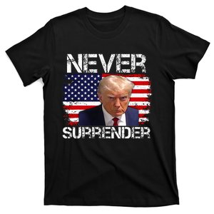 Donald Trump Mug Shot Never Surrender 2024 T-Shirt