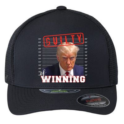 Donald Trump Mug Shot Guilty Of Winning Funny 2024 Election Flexfit Unipanel Trucker Cap