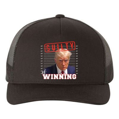 Donald Trump Mug Shot Guilty Of Winning Funny 2024 Election Yupoong Adult 5-Panel Trucker Hat