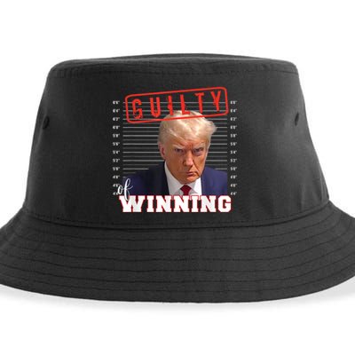 Donald Trump Mug Shot Guilty Of Winning Funny 2024 Election Sustainable Bucket Hat