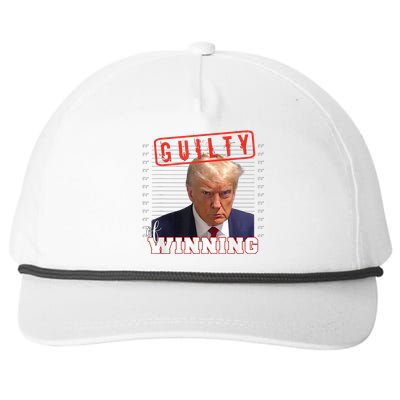 Donald Trump Mug Shot Guilty Of Winning Funny 2024 Election Snapback Five-Panel Rope Hat