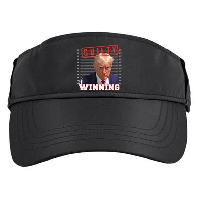 Donald Trump Mug Shot Guilty Of Winning Funny 2024 Election Adult Drive Performance Visor