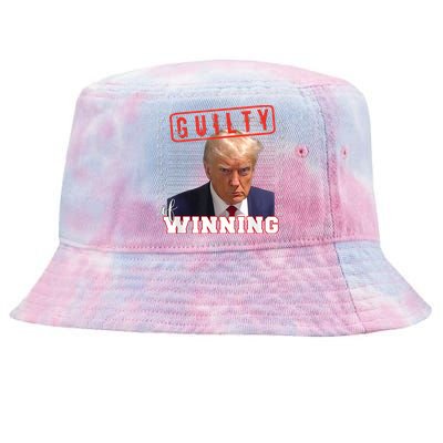 Donald Trump Mug Shot Guilty Of Winning Funny 2024 Election Tie-Dyed Bucket Hat