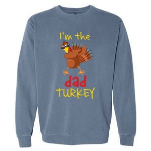 Dad Turkey Matching Family Group Thanksgiving Party Garment-Dyed Sweatshirt