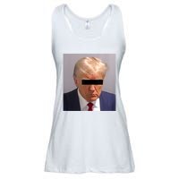 DONALD TRUMP MUG SHOT Funny Look Him Up Anti Trump Ladies Essential Flowy Tank